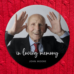 Funeral In Loving Memory Memorial Photo 6 Cm Round Badge
