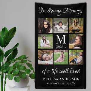 Funeral In Loving Memory Personalised Photos Banner