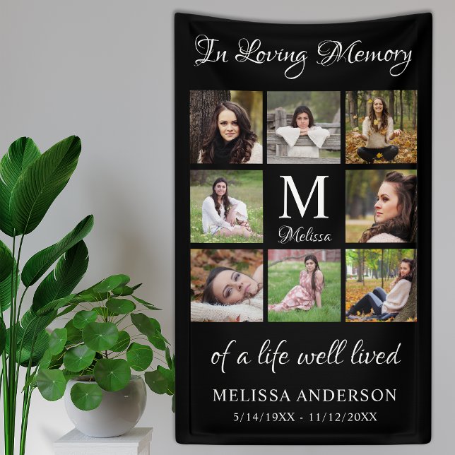 Funeral In Loving Memory Personalised Photos Banner (Creator Uploaded)