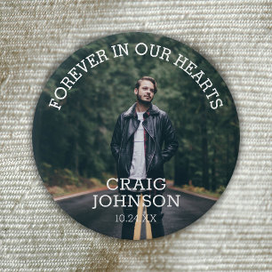 Funeral In Loving Memory Photo 7.5 Cm Round Badge