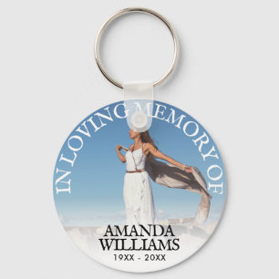 Funeral In Loving Memory Remembrance Photo Key Ring