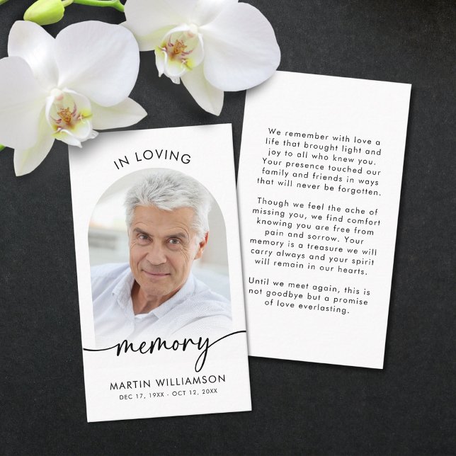 Funeral In Memory Photo Script Prayer Cards (Creator Uploaded)
