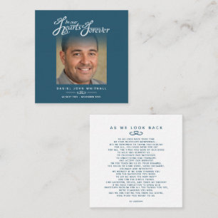 Funeral in our hearts As we look back poem blue Card