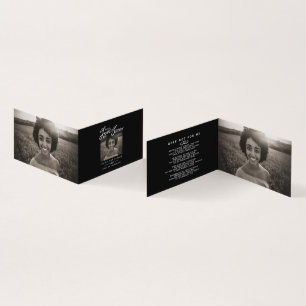 Funeral in our hearts forever black poem card