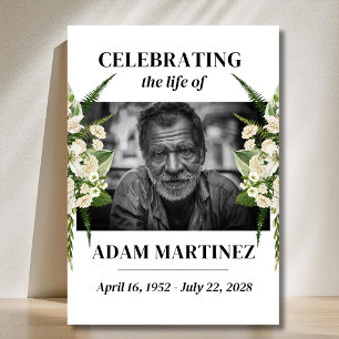 Funeral Invitation Celebration Of Life Floral