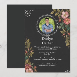 Funeral Invitation Template Elegant Memorial