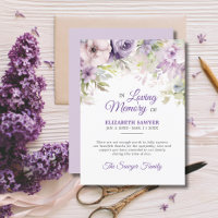 Funeral Lavender Purple Violet Memory THANK YOU