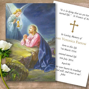 Funeral Loss Angel Praying Prayer Sympathy Cards