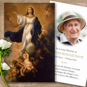 Funeral Loss Assumption Mary Prayer Sympathy Cards