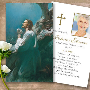 Funeral Loss Christ Praying Prayer Sympathy Cards