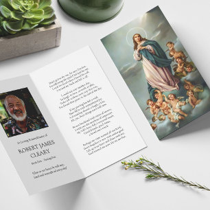 Funeral Loss Immaculate Prayer Sympathy Cards