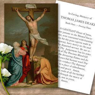 Funeral Loss Jesus Memorial Prayer Sympathy Cards