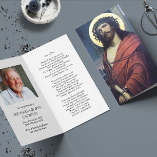 Funeral Loss Jesus Thorns Prayer Sympathy Cards