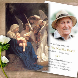 Funeral Loss Mary & Angels Prayer Sympathy Cards