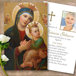 Funeral Loss Perpetual Help Prayer Sympathy Cards