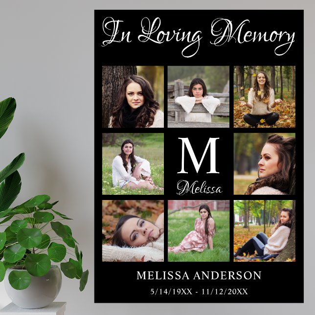 Funeral Loving Memory Personalised Photo Collage Poster (Creator Uploaded)