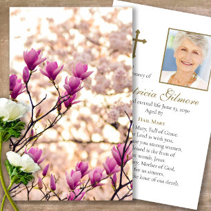 Funeral Magnolia Memorial Prayer Sympathy Cards