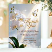 Funeral Mass Service Thank You Orchids Butterfly C