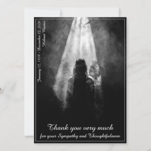 Funeral Meal Menu Card Into the light