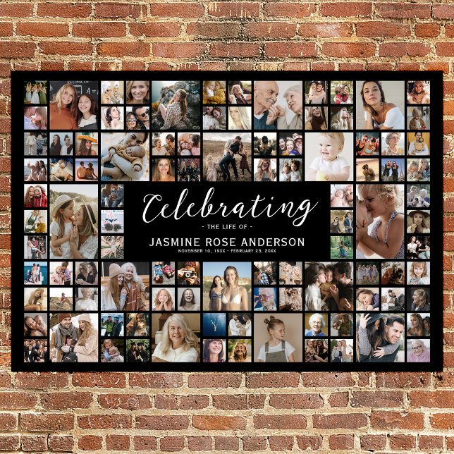 Funeral Memorial 100 Photo Collage Poster (Creator Uploaded)