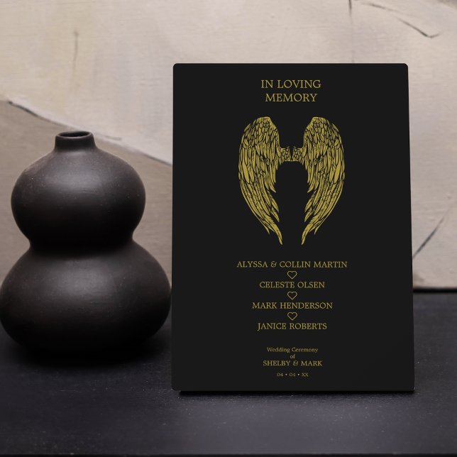 Funeral Memorial Angel Wings Dear One Passed Away Plaque (Creator Uploaded)