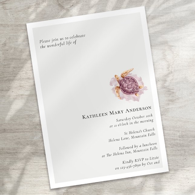 Funeral Memorial Celebration of Life Invitation (Creator Uploaded)