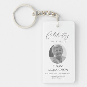 Funeral Memorial Celebration of Life Keepsake Key Ring