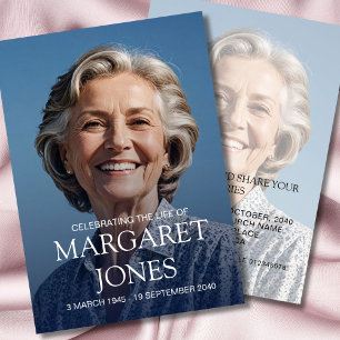 Funeral Memorial Celebration Of Life Simple Invitation