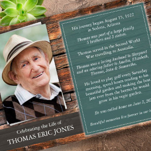 Funeral Memorial   Celebration Of Life Thank You Invitation