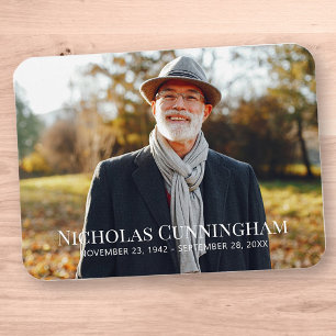 Funeral Memorial Classic Custom Photo Card Magnet