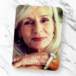 Funeral Memorial Classic Simple Photo Card Magnet