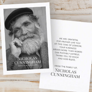 Funeral Memorial Classic Simple Photo Prayer Card