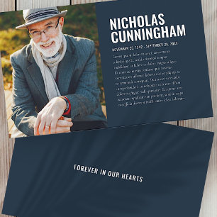 Funeral Memorial Forever In Our Hearts Photo Card