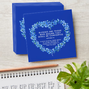 Funeral memorial gift blue forget-me-not seed  envelope