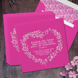 Funeral memorial gift pink forget-me-not seed  envelope