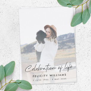 Funeral Memorial   Informal Celebration of Life Invitation