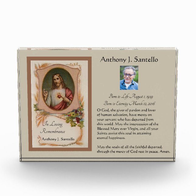 Funeral Memorial Jesus Remembrance  - Photo Block (Front)