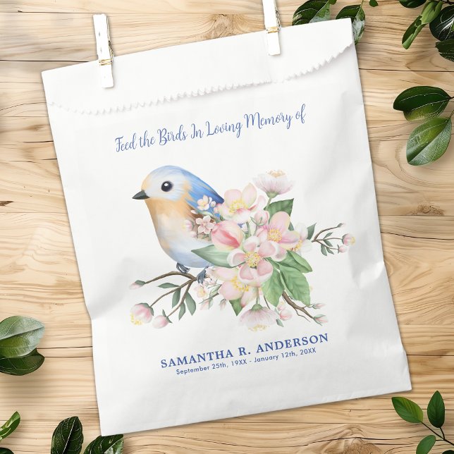 Funeral Memorial Loving Memory Bird Seed Packet Favour Bag (Creator Uploaded)