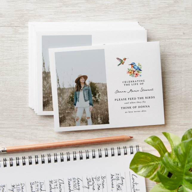 Funeral Memorial | Loving Memory Wild Bird Seeds Envelope (Stacked)