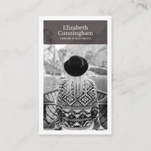 Funeral Memorial Modern and Simple Photo Card