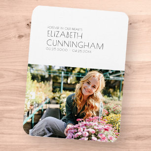 Funeral Memorial Modern Minimalist Chic Photo Magnet