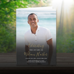 Funeral Memorial Order Of Service Photo Program