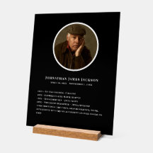 Funeral Memorial - Personal Details Display