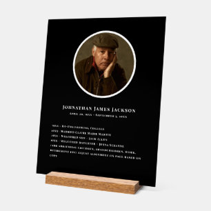 Funeral Memorial - Personal Details Display