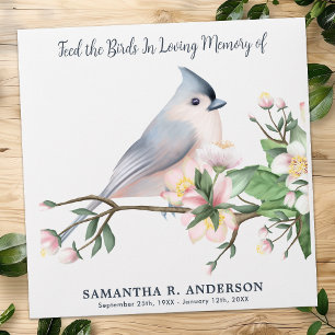 Funeral Memorial Personalised Floral Bird Seed Envelope