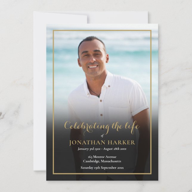 Funeral Memorial Photo Order Of Service Program (Front)