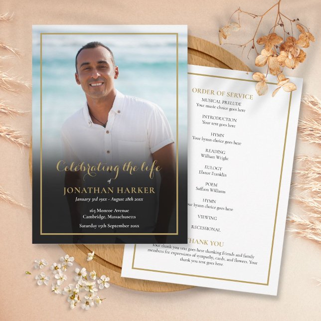 Funeral Memorial Photo Order Of Service Program (Funeral Memorial Photo Order Of Service Program)