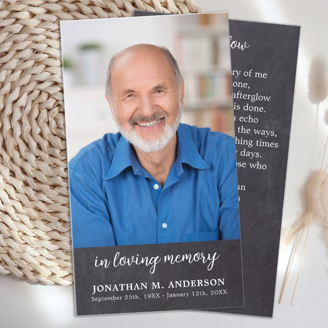 Funeral Memorial Prayer Cards Photo Sympathy Slate (Creator Uploaded)