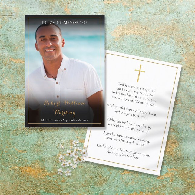 Funeral Memorial Prayer Photo cards (Creator Uploaded)