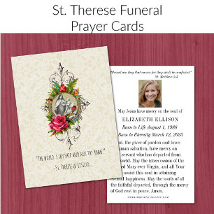 Funeral Memorial Prayer St. Therese